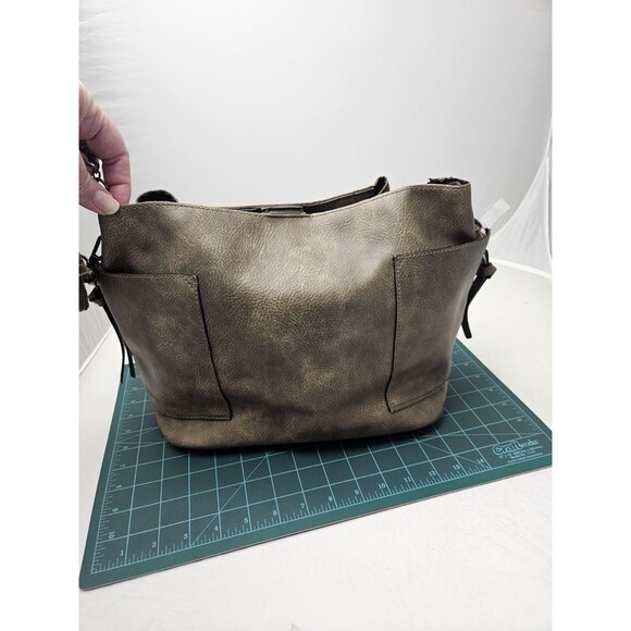 Steve Madden Vegan Leather Crossbody Bag Green - Picture 5 of 16